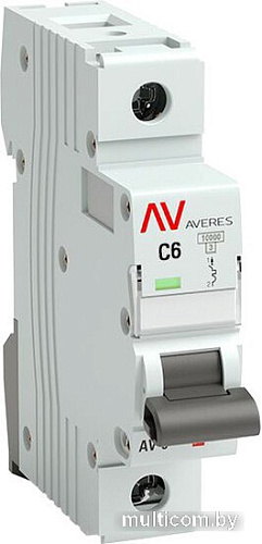 Выключатель автоматический EKF Averes AV-10 1P 6A (C) 10kA mcb10-1-06C-av