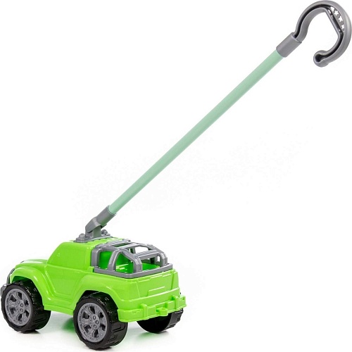 Игрушка-каталка Полесье Дени с ручкой 01911 (зеленый)