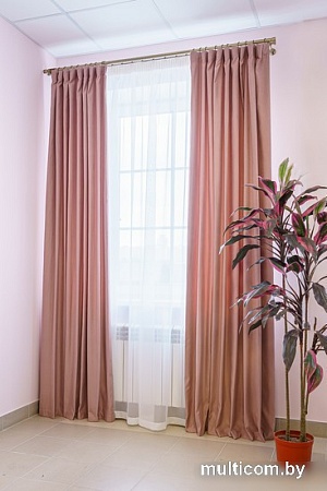 Комплект штор Decoretto Нубук чайная роза НЧР-K33 3.5x2.7 м (розовый, 2 шт)