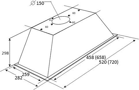 Кухонная вытяжка KUPPERSBERG Inlinea 72 B