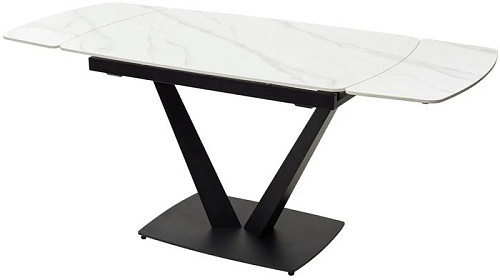 Кухонный стол M-City Alatri 120 Matt 614M04390 (White Marble Solid Ceramic/Black)