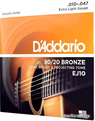 Струны для гитары D'Addario EJ10