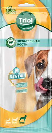 Лакомство для собак Triol Кость жевательная Dental 25 см (200-210 г)