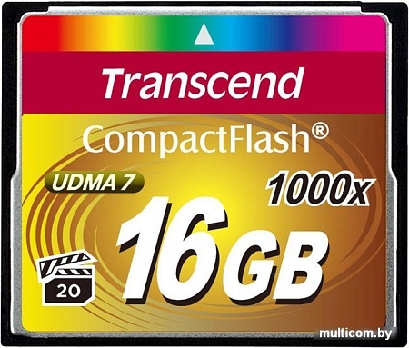 Карта памяти Transcend 1000x CompactFlash Ultimate 16GB (TS16GCF1000)