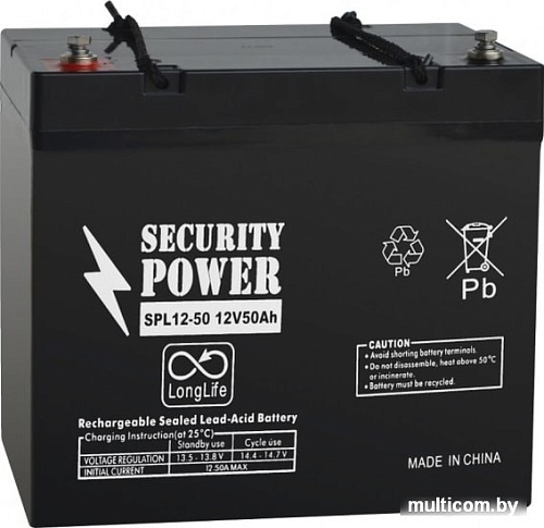 Аккумулятор для ИБП Security Power SPL 12-50 (12В/50 А·ч)