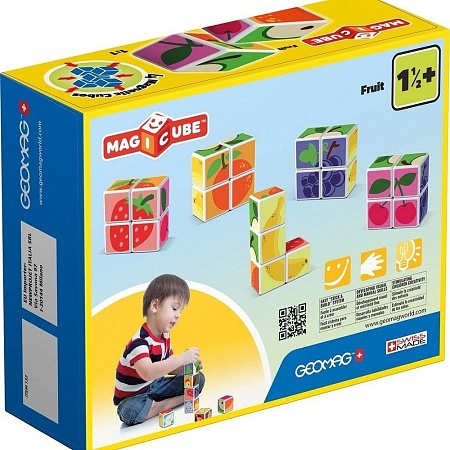 Развивающая игра Geomag Магнитные кубики фрукты GM131