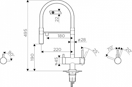 Смеситель Omoikiri Kanto-PVD-GM 4994013
