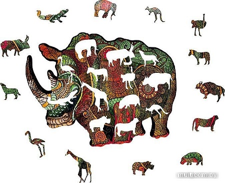 Пазл Dream Woods Носорог P-012 (104 эл)