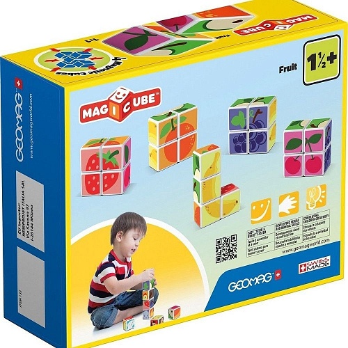 Развивающая игра Geomag Магнитные кубики фрукты GM131