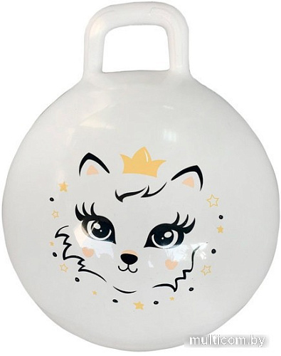 Мяч Moby Kids Кошечка с ушком 55 см (белый)