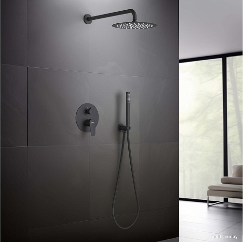 Душевая система Aquatek Бетта AQ1172MB (черный матовый)