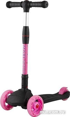 Трехколесный самокат Maxiscoo Baby Delux MSC-B072001D (черный/розовый)
