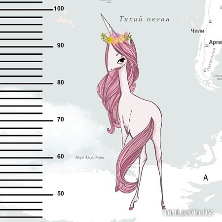 Виниловые обои Citydecor Princess 16 400x260, карта мира с ростомером