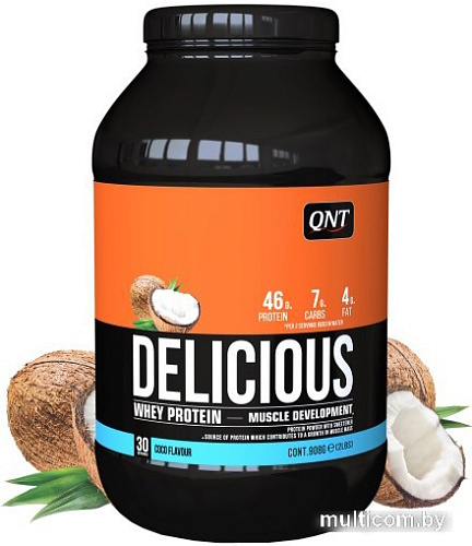 Протеин QNT Delicious Whey Protein Powder (кокос, 908 г)