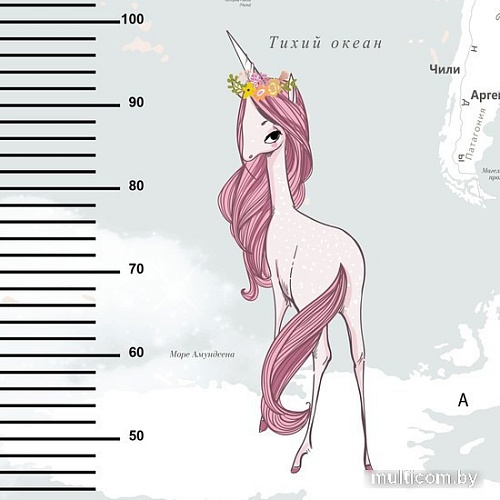 Виниловые обои Citydecor Princess 16 400x260, карта мира с ростомером