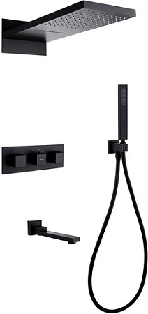 Душевая система Abber Daheim AF8253B (черный матовый)
