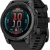 Умные часы Garmin Fenix 8 E 47мм (серая сталь, черный силиконовый ремешок)