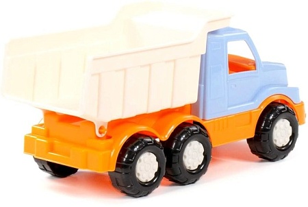 Игрушечный транспорт Полесье Гоша-Сафари автомобиль-самосвал 90171 (оранжевый/серый)