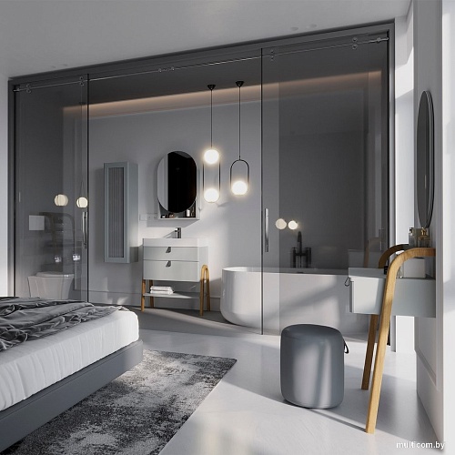 Lauter Шкаф-полупенал Estel 35 (светло-серый полуматовый)