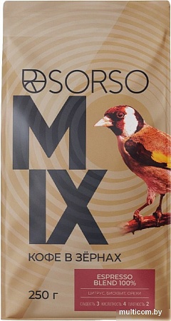 Кофе Sorso Espresso Blend 100% зерновой 250 г