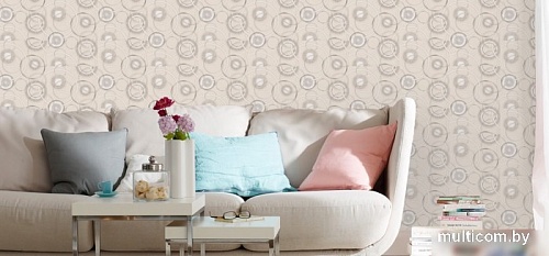 Бумажные обои Московская Обойная Фабрика Рондо 6306-2 дуплекс (бежевый)