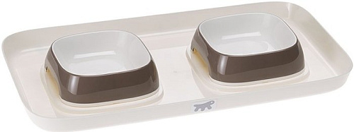 Миски на подставке Ferplast Glam Tray Extra Small (коричневый)