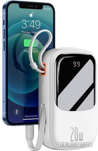 Внешний аккумулятор Baseus Qpow Digital Display 20000mAh (белый)