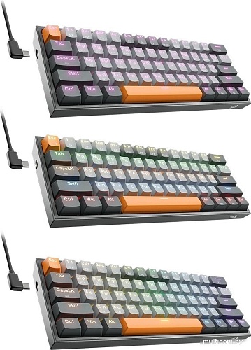 Клавиатура Redragon Fizz Pro (серый/оранжевый/темно-серый)