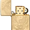 Зажигалка Zippo High Polish Brass Tiger and Dragon Design 49024