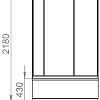 Душевая кабина Domani-Spa Simple High 90x90 (тонированное стекло/черный)