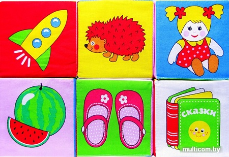 Мягкая игрушка Мякиши Кубики "Предметы