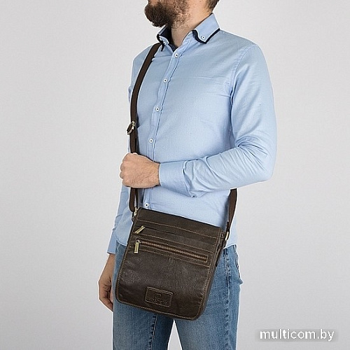 Сумка для ноутбука Poshete 253-01263-26-DBW (коричневый)