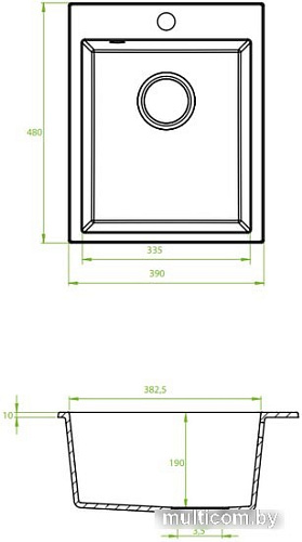 Кухонная мойка Laveo Chichi SBH 710T (черный)