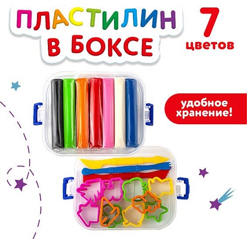 Пластилин Юнландия 105864 (7 цв)