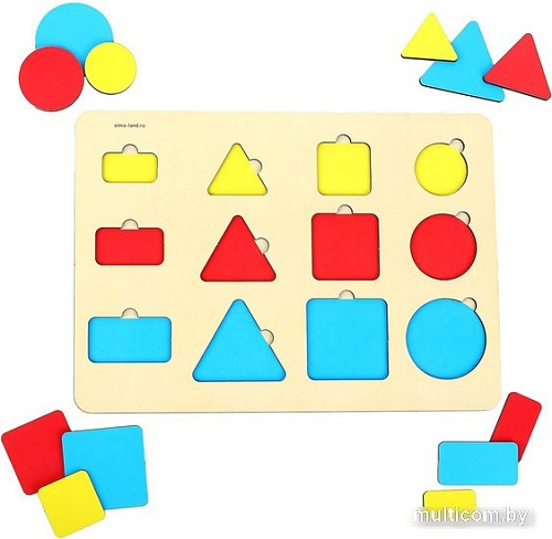 Сортер Лесная мастерская Вкладыш Геометрические фигуры 9145023