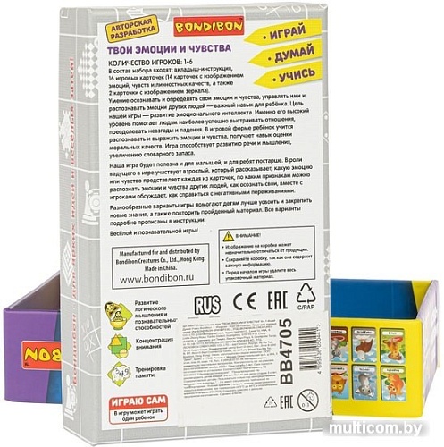 Развивающая игра Bondibon Твои эмоции и чувства ВВ4705