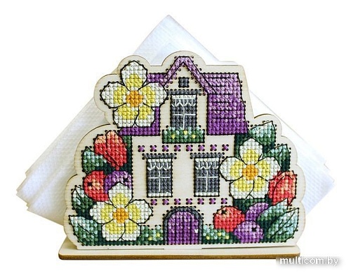 Набор для вышивания Щепка Салфетница. Домик