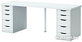 Письменный стол Ikea Линнмон/Алекс (белый) [592.472.31]