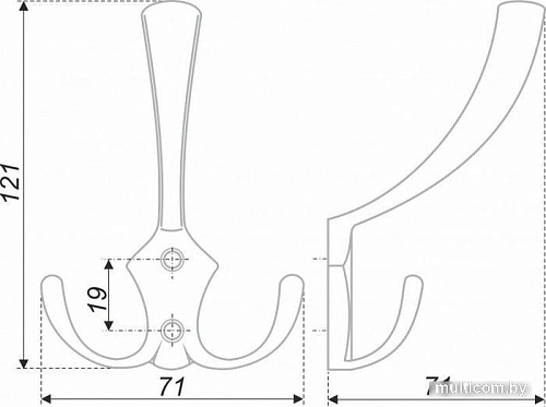 Крючок мебельный Boyard K302AB.6