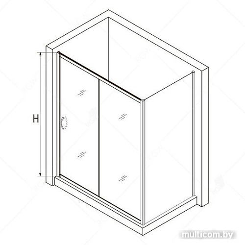 Душевой уголок RGW PA-76 35087668-11 160x80 (хром/прозрачное стекло)