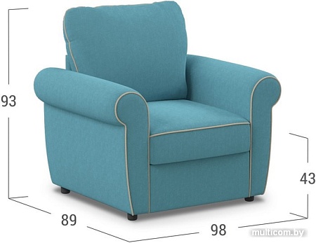 Интерьерное кресло Moon Trade Гамбург 123 002791 (бирюзовый)