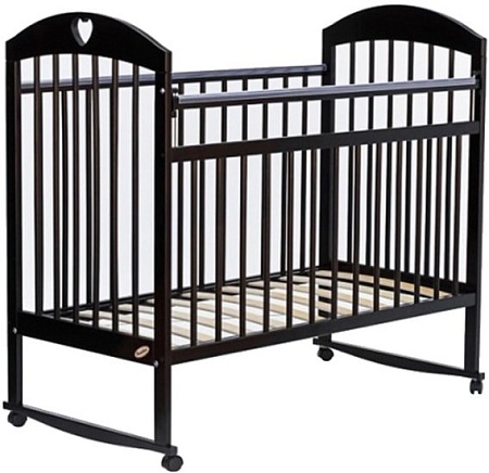 Классическая детская кроватка Bambini М 01.10.18 (темный орех)