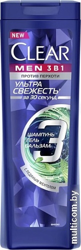 Бальзам Clear Men Ультра свежесть 3 в 1 400 мл