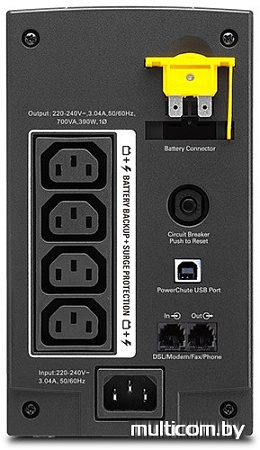 Источник бесперебойного питания APC Back-UPS 700VA, 230V, AVR, IEC Sockets [BX700UI]