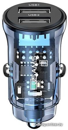 Автомобильное зарядное Usams US-CC162 (синий)