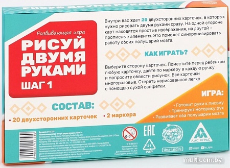 Развивающая игра Лас Играс Рисуй двумя руками. Шаг 1 5415758
