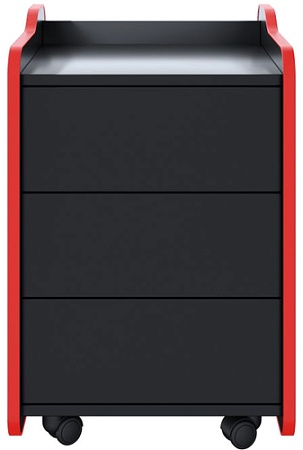 Тумба VMM Game Case 40 Black Red CS-1BKRD (черный/красный)