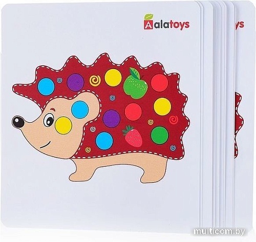 Развивающая игрушка Alatoys Сортер Ежик и трактор СОР90