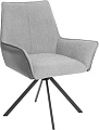 Стул с подлокотниками TetChair Мурано опора 360 (велюр/букле (HYP)/экокожа, светло-серый/графит)