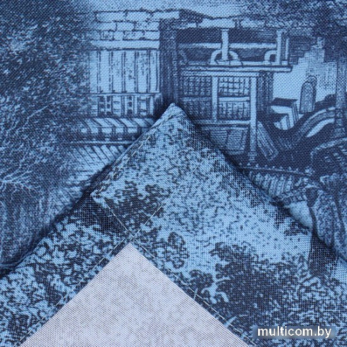 Комплект штор Этель Japanese Garden 10290591 1.45x2.6 м (синий, 2 шт)